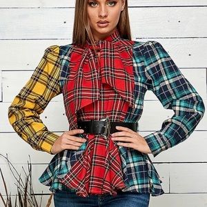 Plaid blouse